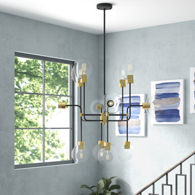 Lustre linéaire moderne Spoutnik Marisha 12 lumières