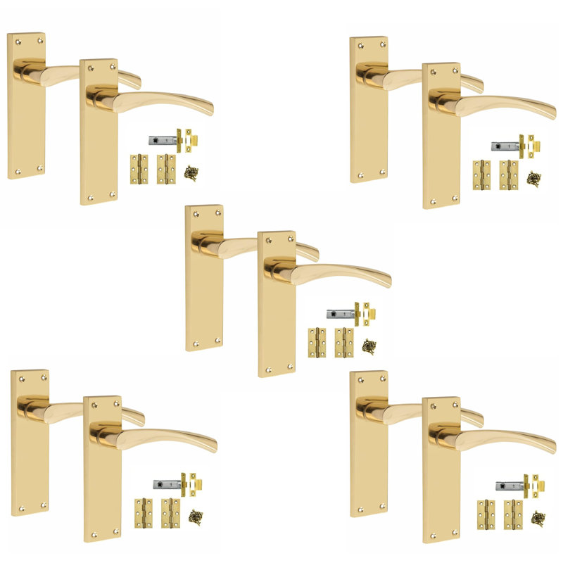 Scroll Door Handles with Butt Hinges & Latches Pack