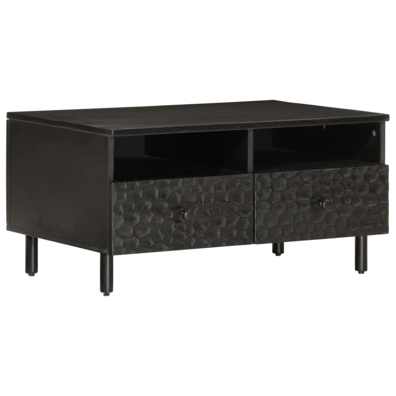 Hadrien Four Leg Coffee Table with Storage, Black