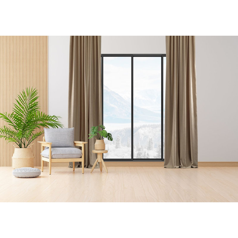 Lined Blackout Extra Long & Extra Wide Custom Made Decorative Single Panel, 100" W x 132" L, Beige