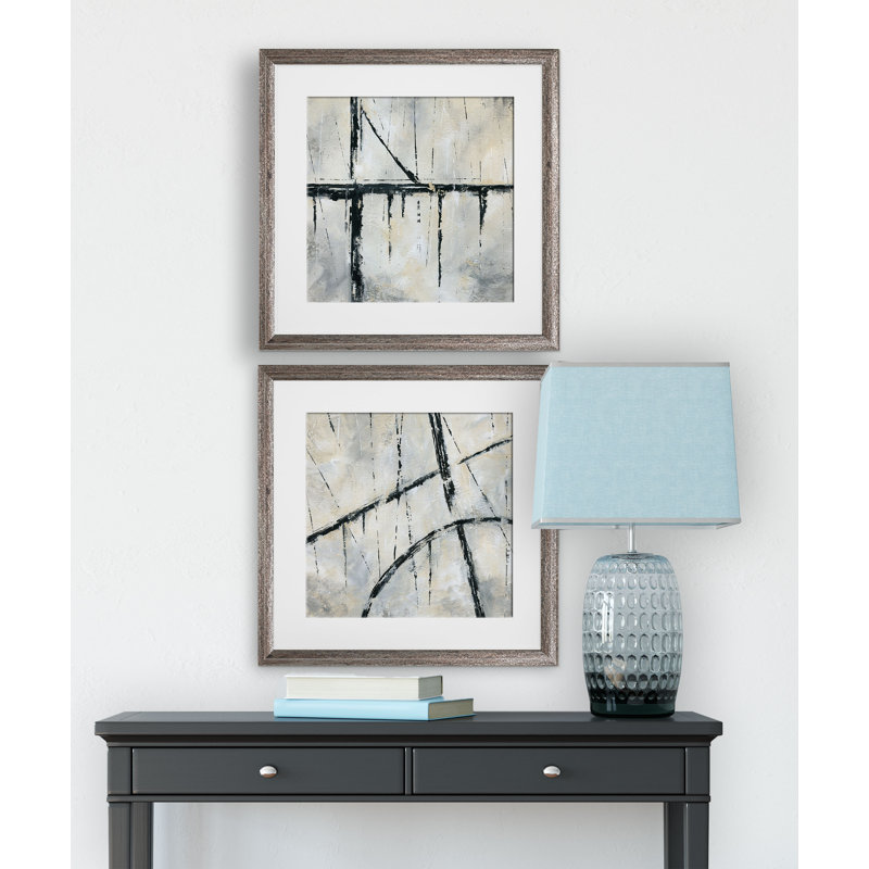 Urban Across - ensemble de 2 reproductions de cadres photo, Cadre brun