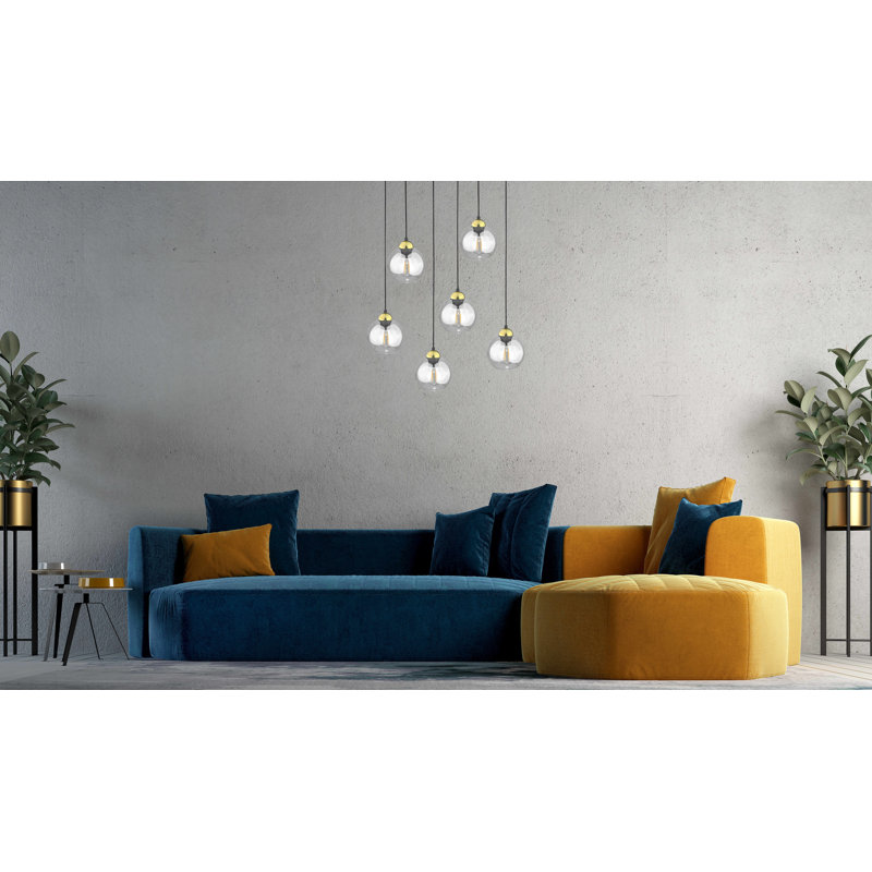 Betts 6 - Light Kitchen Island Pendant, Black/Gold