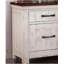 Plank Design Transitional style Distressed White 1pc Nightstand Brass Arch Pull 2-Drawers Bedside Table Solid wood Bedroom