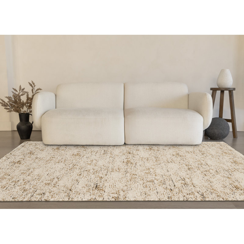 Tapis blanc doux doux et résistant aux taches, 5 pi 3 po x 7 pi 7 po, 5 pi 3 po x 7 pi 7 po