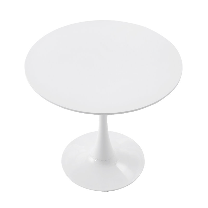 Wyano Oak Round Steel Top Dining Table, H72.5 x L80 x W80cm
