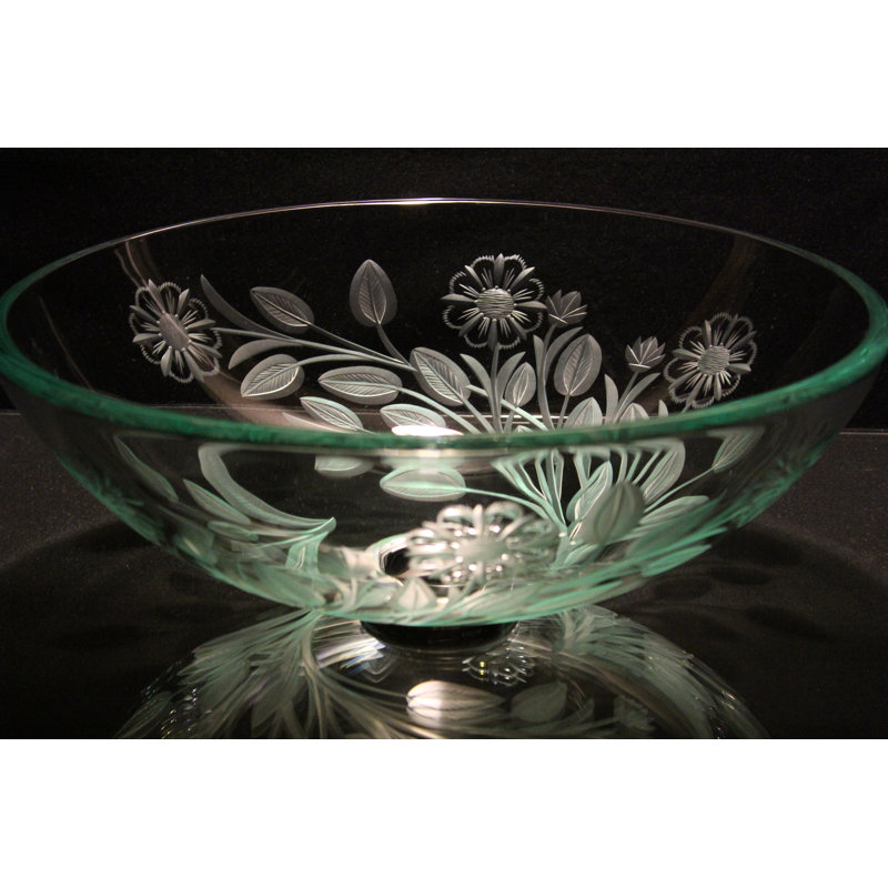Lavabo de salle de bain vasque circulaire en verre Lotus