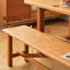 Table de salle à manger simple et durable en bois de cerisier épais-108071792