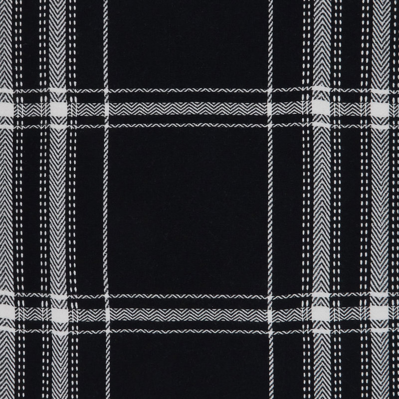 Black and White Cotton Plaid Table Napkins Set of 4