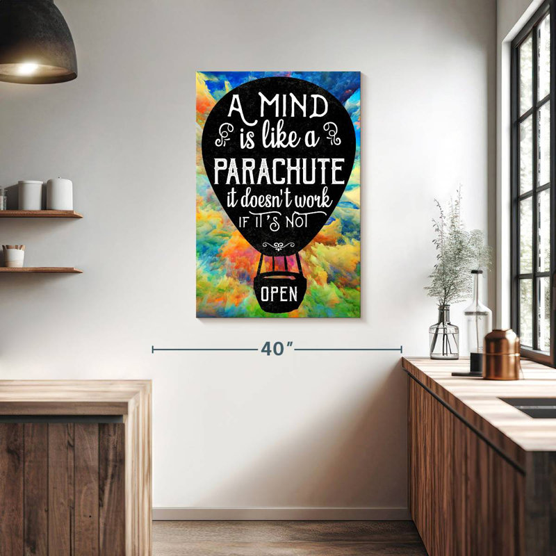 Tergel Like A Parachute Quote, 39" H x 26" W