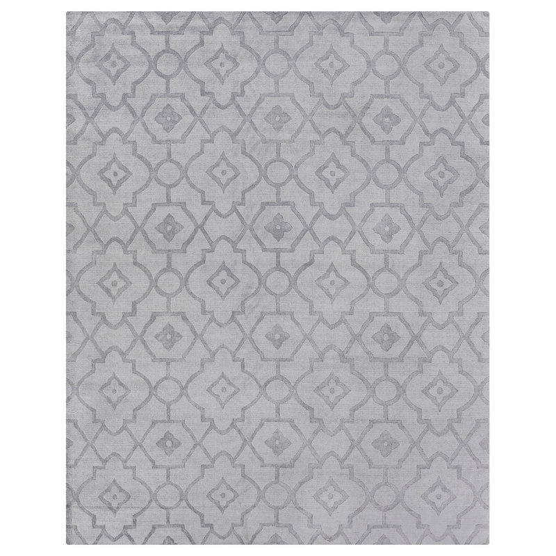 Samara Geometric Area Rug in Aqua, Rectangle 10' x 14'