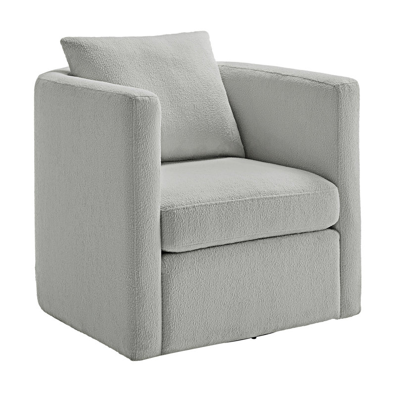 Fauteuil demi-tonneau pivotant, Gris clair