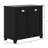 Dual Tilt Out Hamper Cabinet, Bathroom Storage. 2 Laundry For Washroom, Black. Modern Floor Cabinet With Large Towel Accommodation. Separate & Dark Item Build, Water-. Toppling. Wall Mountable