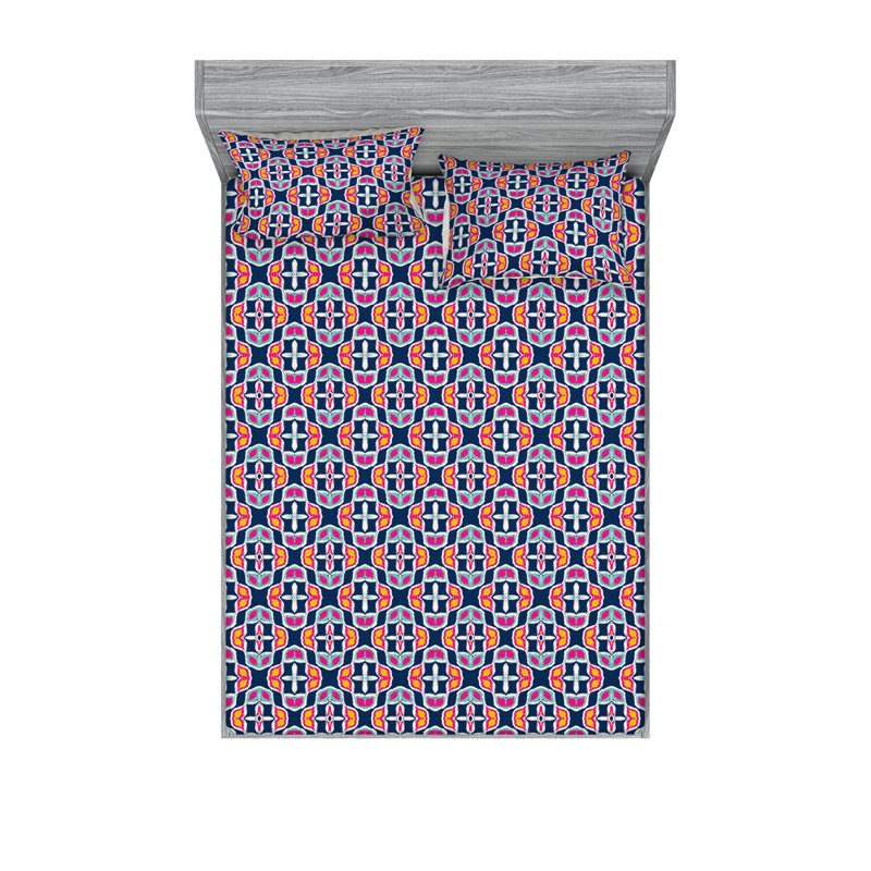 Drap-housse et taie décorative Ambesonne, Ensemble de draps très grand californien avec 2 t
