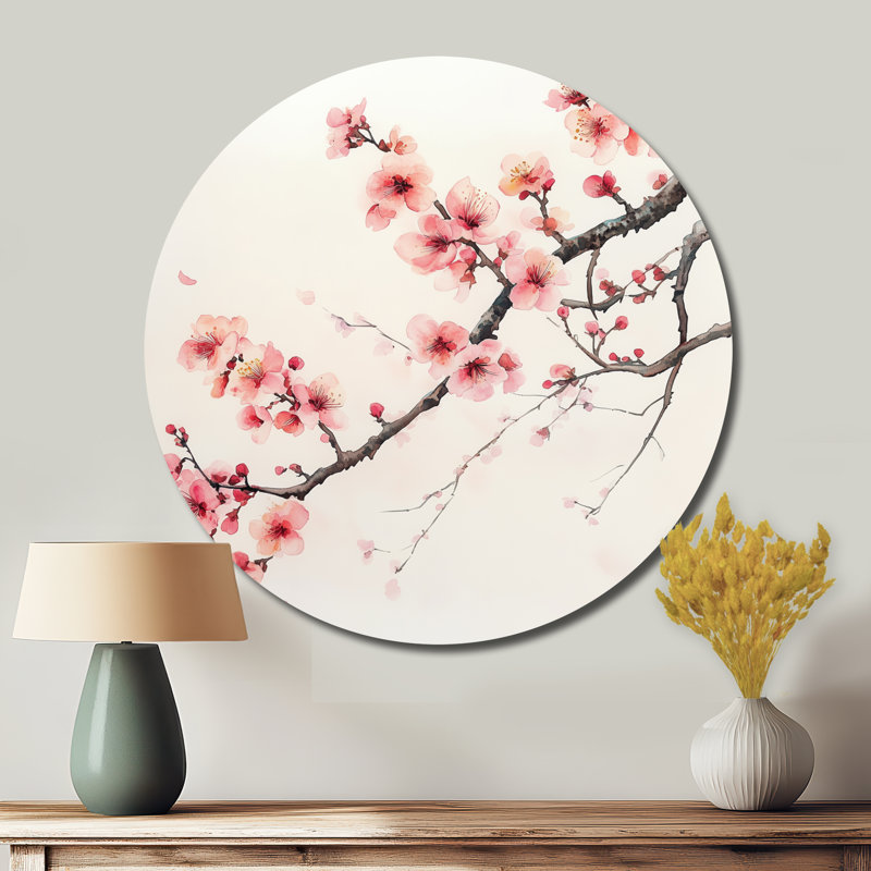 Décoration murale cerisier en fleurs - Fleur, L 36 po x H 36 po
