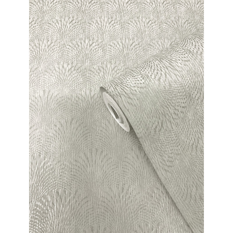 Boutique Geometric Fan Wallpaper Roll, Cream