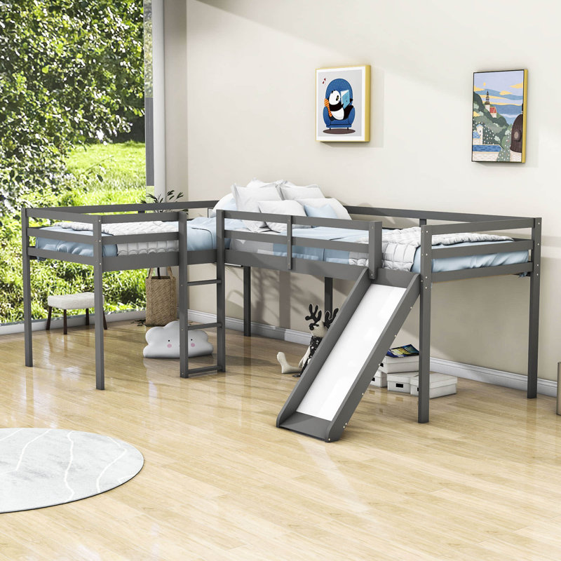 Lit mezzanine simple Gudrin par Harriet Bee, gris