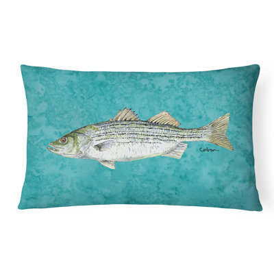 Coussin intérieur/extérieur à rayures basses