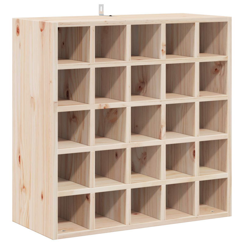 Solid Wood Open Shelving Wine Bottle Rack, Natural