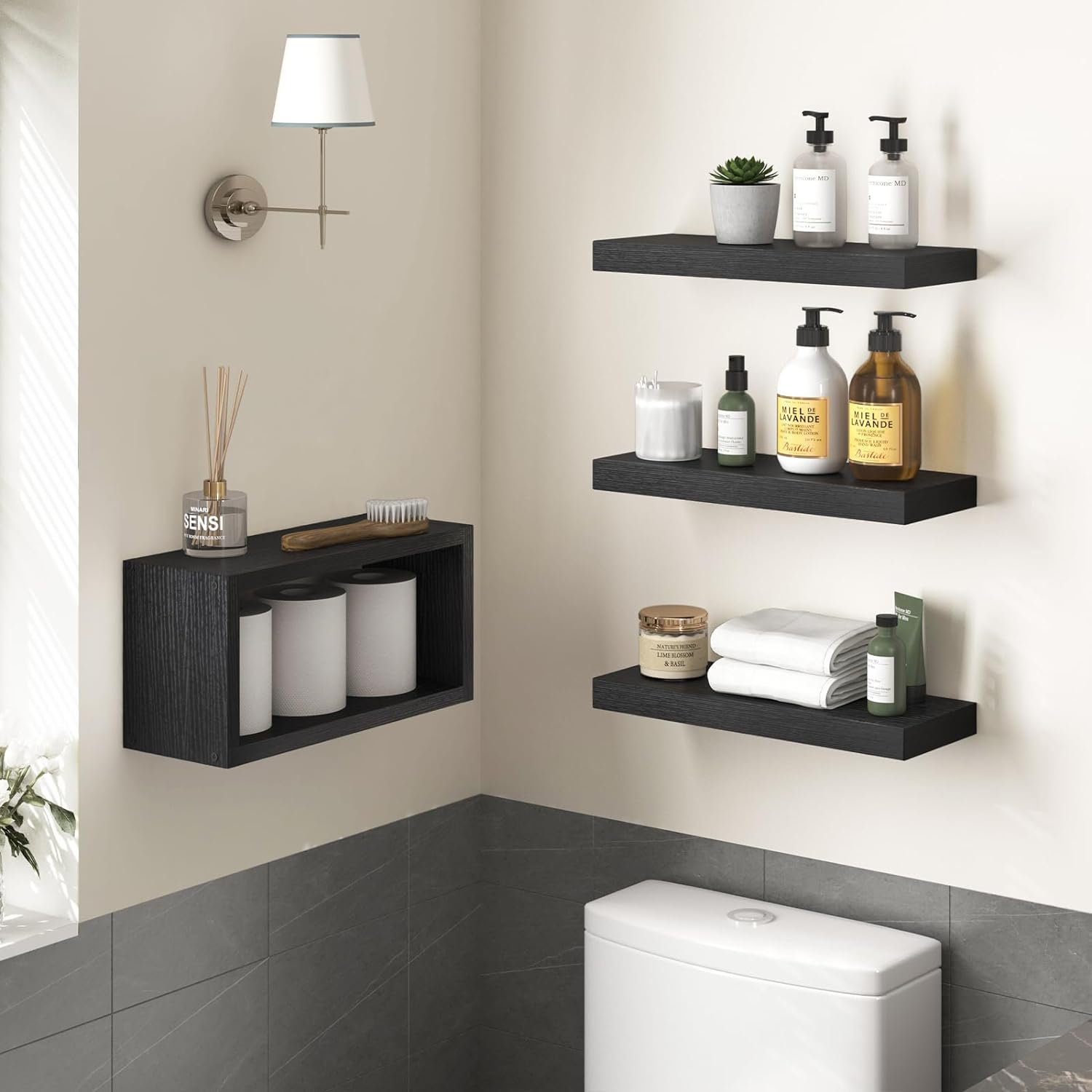 Latitude Run® Cordeline Wall Bathroom Shelves | Wayfair
