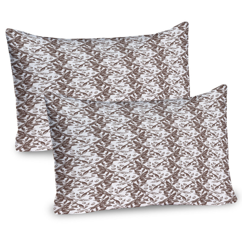 Ensemble de 2 taies décoratives croisées Ambesonne taupe et blanc