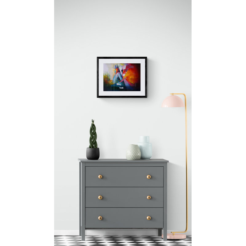 Ardhanarishvara Print by Amar Singha, Black Framed Paper, 17.25" H x 21.25" W