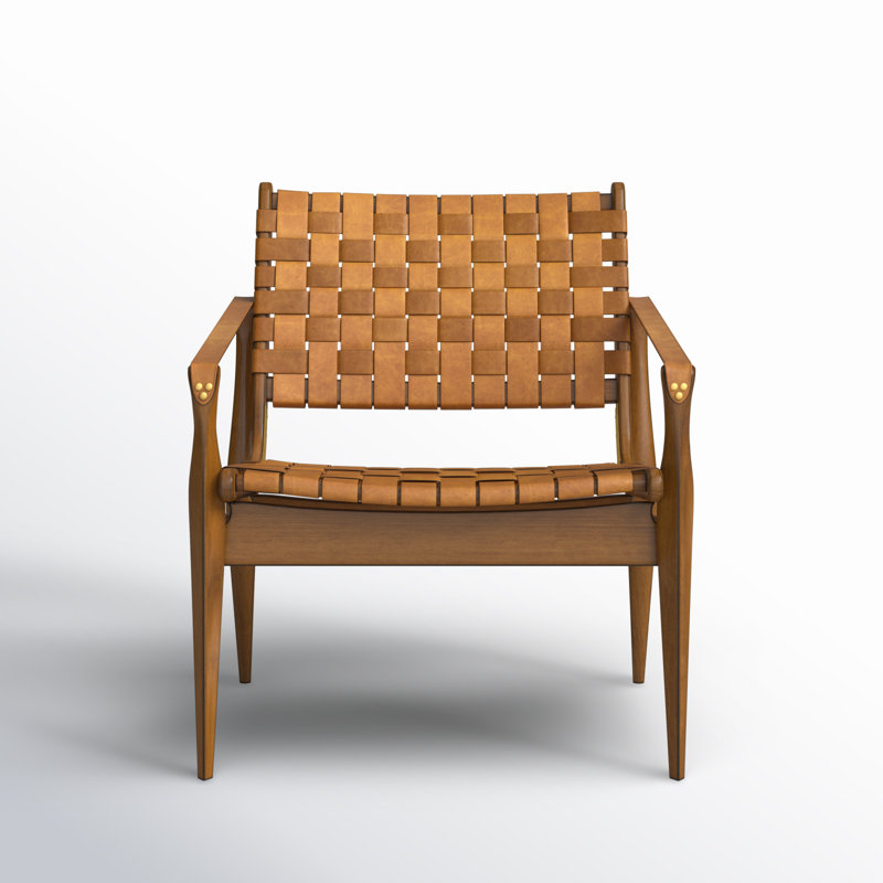 Armchair, Brown Genuine Leather, Brown