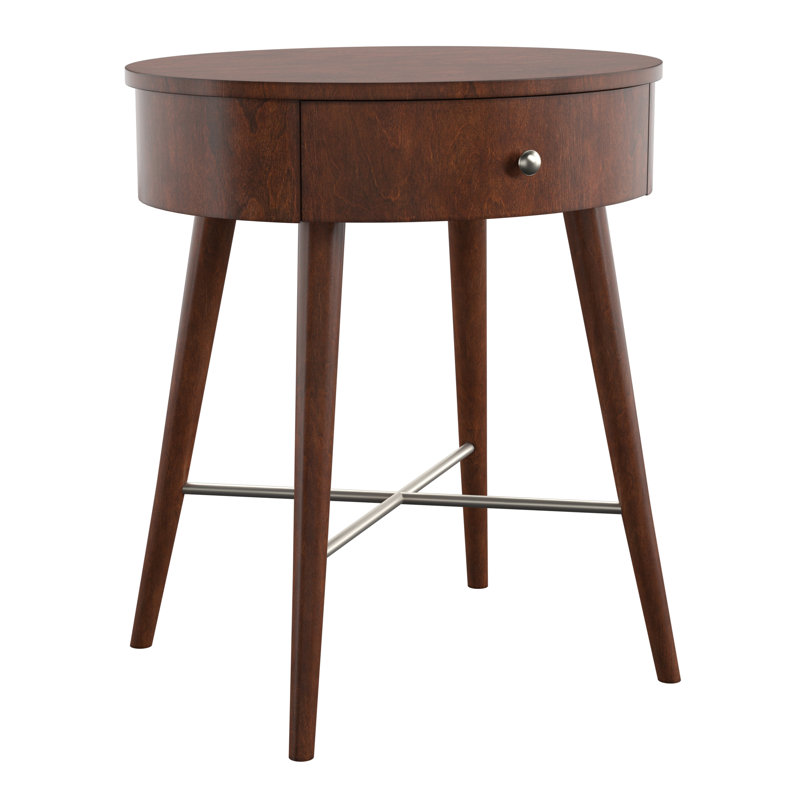 Table de bout avec rangement Lugenia, Espresso