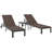 Sunbeds 2 Pcs With Wheels And Table Poly Rattan-366317262