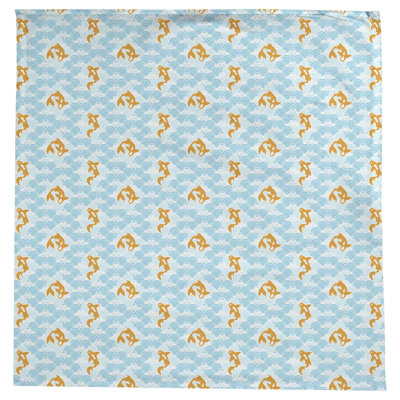 Leffel Koi Fish Waves Pattern Tablecloth