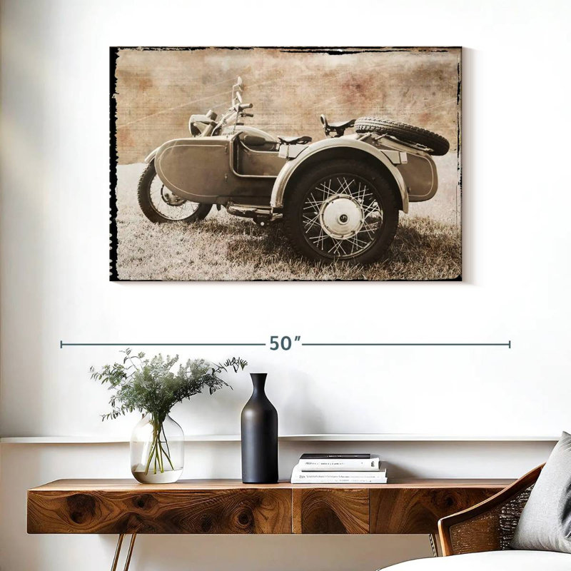 Mehar Ural Motorcycle, 26" H x 39" W