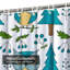 Rideau de douche avec 12 crochets Cute Color Owls-571939894