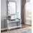 Longo Glam Rectangular Sofa Table with Bottom Shelf in Mirrored & Faux Crystals