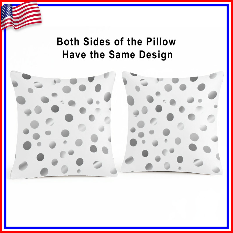 Polka Dots Throw Pillow, Pattern Double Sided Pillows, 26 x 26 inches