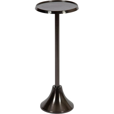 Table d'appoint à piédestal moderne avec plateau martelé, table de bout en fer fabriquée à la main pour le salon, la chambre à coucher et le vestibule
