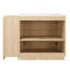Meuble-lavabo autoportant de 48 po avec lavabo en céramique blanche et 1 petite armoire de rangement, porte à fermeture douce, chêne blanc américain, contreplaqué