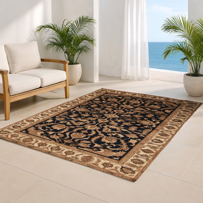 Tapis d'intérieur et d'extérieur brun Persian