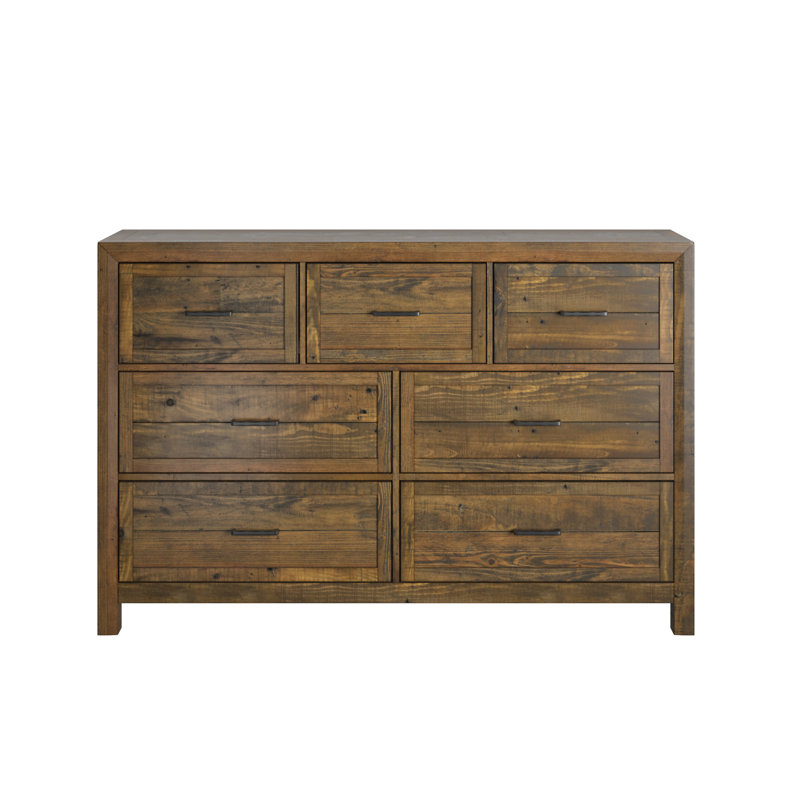 Commode brune à 7 tiroirs