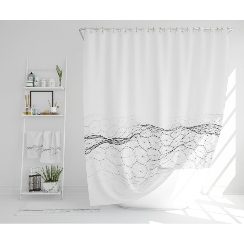 Nehemias Polyester Shower Curtain Set