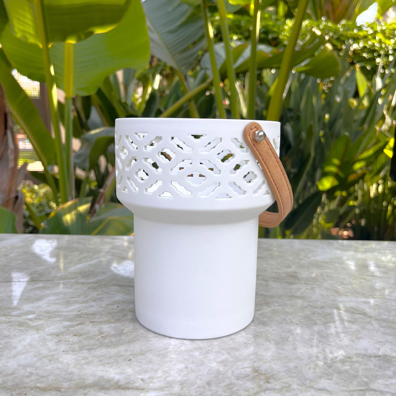 6.5'' H Concrete / Cement Tabletop Lantern