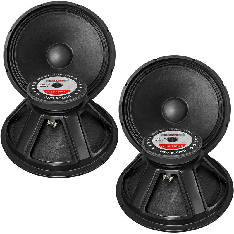 5 paires de haut-parleurs de caisson de basse à 5 cœurs avec amplificateur de sonorisation de 18 pouces et amplificateur de sonorisation de 1000 W maximum 8 Ohm 95 oz Y30