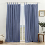 Polyester Semi Sheer Curtain Pair