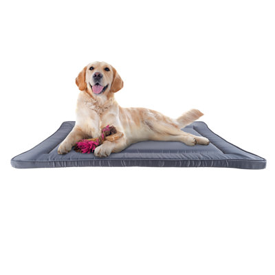 PETMAKER Waterproof Dog Crate Pet Bed- Gray