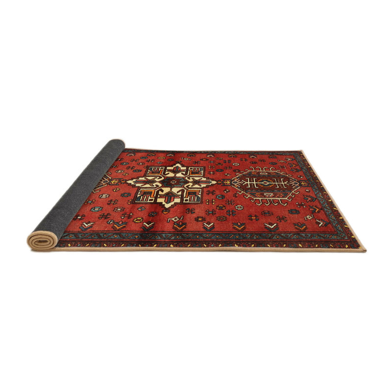 Tapis rouge à motif sud-ouest, Rond 7 pi