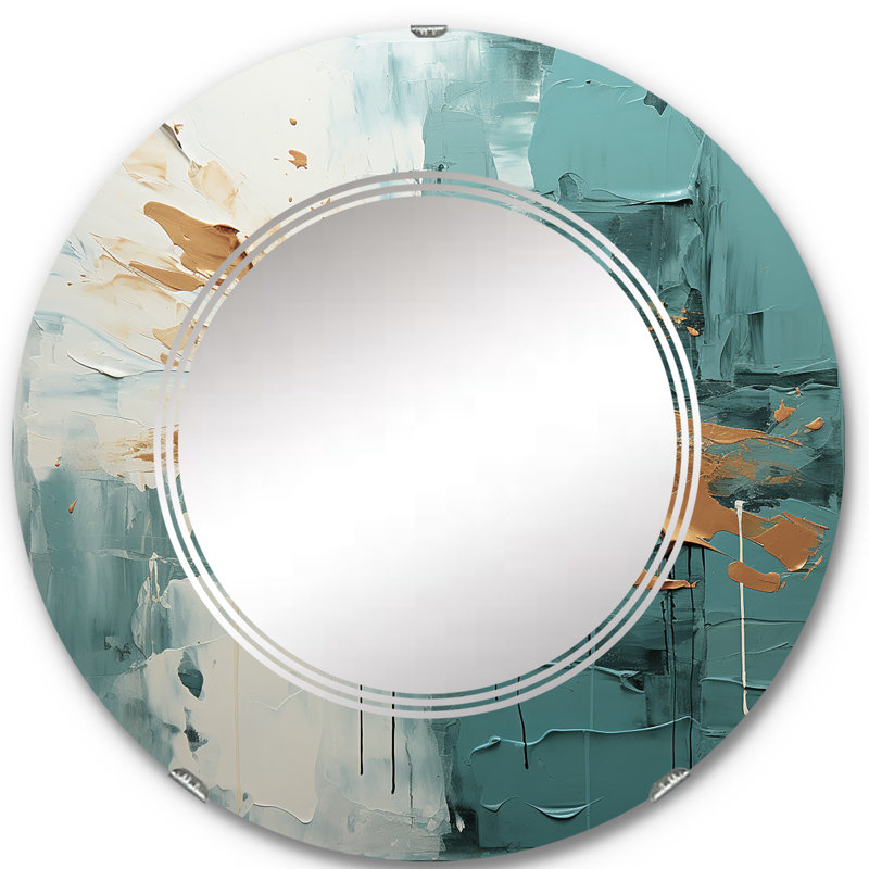 Somonia - Miroir mural moderne rond, 24 po x 24 po