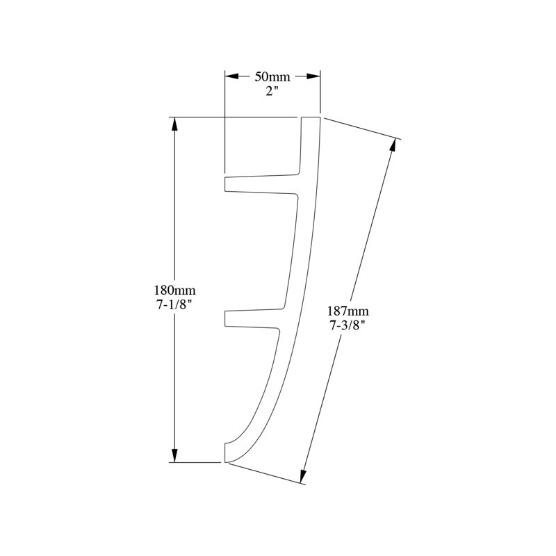 2 in x 7-1/8 in x 78-3/4 in Primed White Plain Polyurethane Crown Moulding