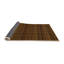 Tapis orange en laine à carreaux-104950465