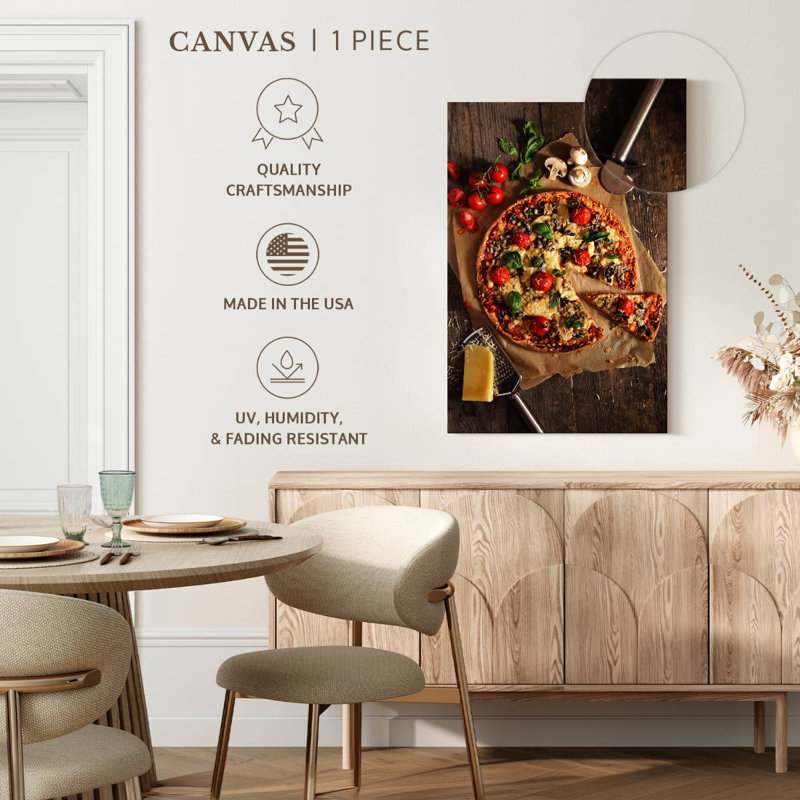 Yarlin Cheesy Handmade Pizza, 24" H x 16" W