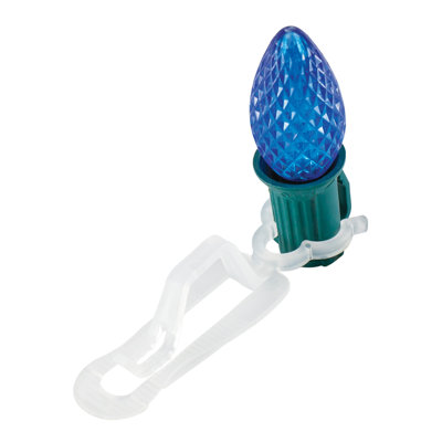 Set Of 50 Clear Outdoor Universal Christmas Light Clips - 3.5"