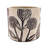 Of 4 Gray Sand - Cement Planters With Brown Botanical Highlights, 4.3X4.3X4 Inches, Add Charm To Entryway Room Interior And Patterns, Complement Bohemian Decor