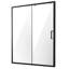 Porte de douche semi-sans cadre 57,7-59 po x 70 po en verre trempé 1/4 po noir mat